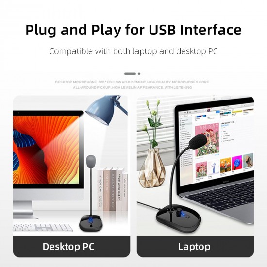 SK-30 USB Desktop Microphone with Mute Button Volume Adjustment Plug&Play Condenser for Laptop Computer PC 360 Gooseneck Design for Recording Gaming SK-30 USB Desktop Microphone with Mute Button Volume Adjustment Plug&Play Condenser for Laptop Computer PC 360 Gooseneck Design for Recording Gaming