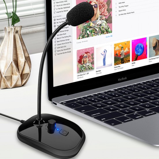 SK-30 USB Desktop Microphone with Mute Button Volume Adjustment Plug&Play Condenser for Laptop Computer PC 360 Gooseneck Design for Recording Gaming SK-30 USB Desktop Microphone with Mute Button Volume Adjustment Plug&Play Condenser for Laptop Computer PC 360 Gooseneck Design for Recording Gaming