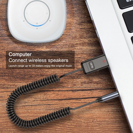 C11 Car Audio Transmitter & Receiver Bluetooth 5.0 Wireless Music Adapter 3.5mm AUX Audio Adapter for TV PC Car Stereo Speaker C11 Car Audio Transmitter & Receiver Bluetooth 5.0 Wireless Music Adapter 3.5mm AUX Audio Adapter for TV PC Car Stereo Speaker