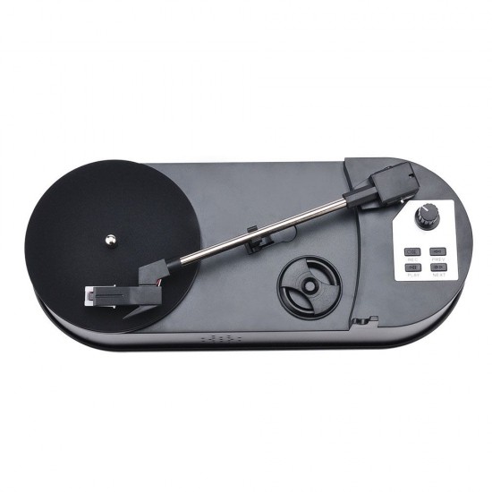 Direct-drive Vinyl to MP3 Converter Turntable to MP3 Adapter to U Disk/ Micro SD Card 3.5mm AUX Port 2 Adjustable Speeds, Black Direct-drive Vinyl to MP3 Converter Turntable to MP3 Adapter to U Disk/ Micro SD Card 3.5mm AUX Port 2 Adjustable Speeds, Black