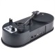 Direct-drive Vinyl to MP3 Converter Turntable to MP3 Adapter to U Disk/ Micro SD Card 3.5mm AUX Port 2 Adjustable Speeds, Black Direct-drive Vinyl to MP3 Converter Turntable to MP3 Adapter to U Disk/ Micro SD Card 3.5mm AUX Port 2 Adjustable Speeds, Black