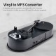Direct-drive Vinyl to MP3 Converter Turntable to MP3 Adapter to U Disk/ Micro SD Card 3.5mm AUX Port 2 Adjustable Speeds, Black Direct-drive Vinyl to MP3 Converter Turntable to MP3 Adapter to U Disk/ Micro SD Card 3.5mm AUX Port 2 Adjustable Speeds, Black