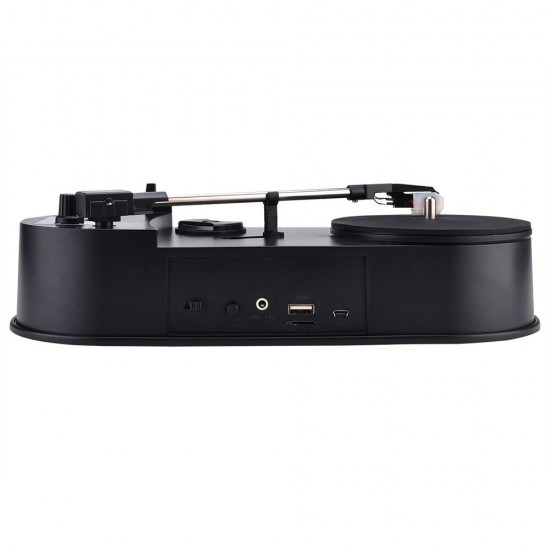 Direct-drive Vinyl to MP3 Converter Turntable to MP3 Adapter to U Disk/ Micro SD Card 3.5mm AUX Port 2 Adjustable Speeds, Black Direct-drive Vinyl to MP3 Converter Turntable to MP3 Adapter to U Disk/ Micro SD Card 3.5mm AUX Port 2 Adjustable Speeds, Black