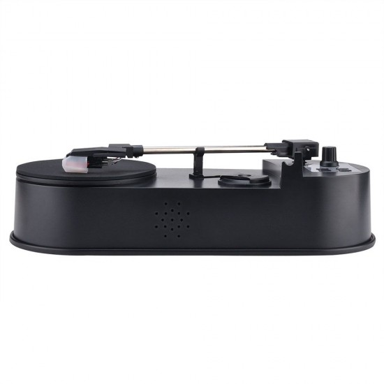 Direct-drive Vinyl to MP3 Converter Turntable to MP3 Adapter to U Disk/ Micro SD Card 3.5mm AUX Port 2 Adjustable Speeds, Black Direct-drive Vinyl to MP3 Converter Turntable to MP3 Adapter to U Disk/ Micro SD Card 3.5mm AUX Port 2 Adjustable Speeds, Black