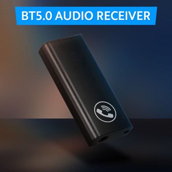 BT5.0 Audio Receiver 3.5mm AUX Vehicle-mounted BT Receiver Stable Signal Nondestructive Sound Quality Built-in Lithium Battery BT5.0 Audio Receiver 3.5mm AUX Vehicle-mounted BT Receiver Stable Signal Nondestructive Sound Quality Built-in Lithium Battery