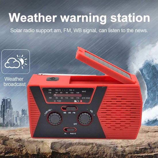AM/FM & NOAA Emergency Radio Hand Crank Radio with Flashlight for SOS Emergency Portable Solar Radios Self Powered AM/FM Radio with 2000mAh Power Bank Cell Phone Charger USB Rechargeable Great Emergency Supplies(AAA Battery not Included) AM/FM & NOAA Emergency Radio Hand Crank Radio with Flashlight for SOS Emergency Portable Solar Radios Self Powered AM/FM Radio with 2000mAh Power Bank Cell Phone Charger USB Rechargeable Great Emergency Supplies(AAA Battery not Included)