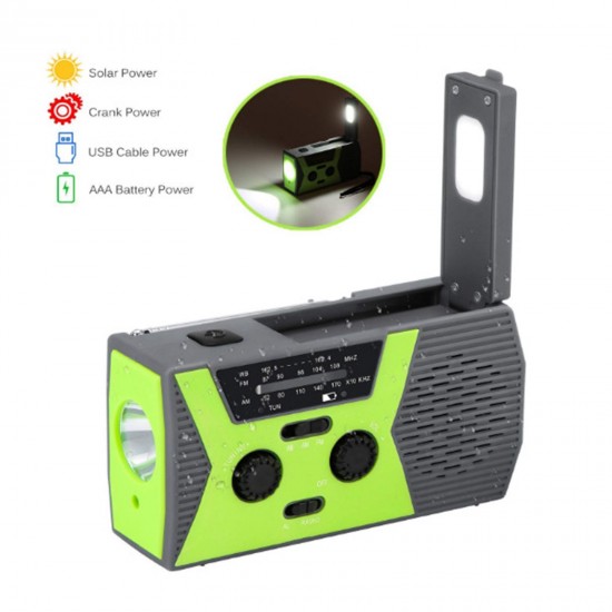 AM/FM & NOAA Emergency Radio Hand Crank Radio with Flashlight for SOS Emergency Portable Solar Radios Self Powered AM/FM Radio with 2000mAh Power Bank Cell Phone Charger USB Rechargeable Great Emergency Supplies(AAA Battery not Included) AM/FM & NOAA Emergency Radio Hand Crank Radio with Flashlight for SOS Emergency Portable Solar Radios Self Powered AM/FM Radio with 2000mAh Power Bank Cell Phone Charger USB Rechargeable Great Emergency Supplies(AAA Battery not Included)