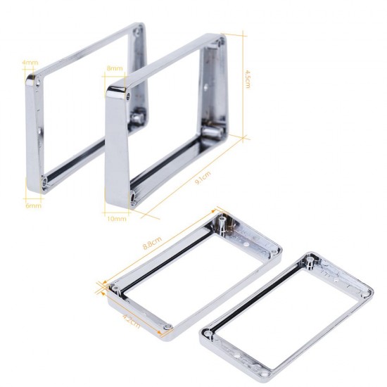 Chrome-Plated Plastic Guitar Pickup Frame Mounting Ring for LP Guitar Silver Chrome-Plated Plastic Guitar Pickup Frame Mounting Ring for LP Guitar Silver