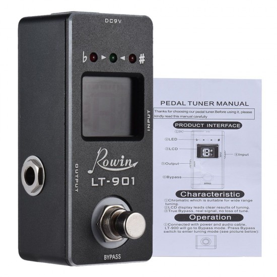 Mini Chromatic Guitar Tuner Pedal Effect True Bypass LCD Display Mini Chromatic Guitar Tuner Pedal Effect True Bypass LCD Display