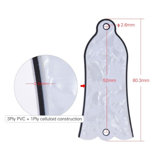 2 Holes Bell-shaped Truss Rod Cover Plate Scroll Plate for LP SG Flying V ES Guitar 3 Colors for Option 2 Holes Bell-shaped Truss Rod Cover Plate Scroll Plate for LP SG Flying V ES Guitar 3 Colors for Option