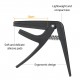 Professional Single-handed Quick-replaceable Ukelele Capo Plastic Steel Black Professional Single-handed Quick-replaceable Ukelele Capo Plastic Steel Black