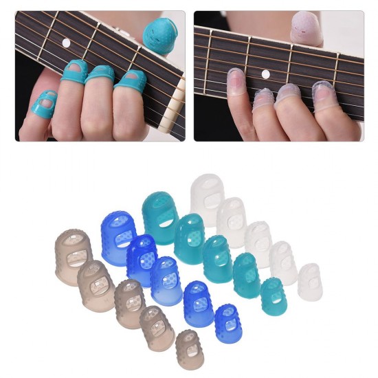 Guitar Accessories Kit Includes 20pcs Silicone Guitar Finger Protectors + 10pcs Guitar Picks + 4pcs Thumb & Finger Picks + Pick Holder + 2pcs Music Page Clips with Plastic Storage Box for Acoustic Guitar Beginners Guitar Accessories Kit Includes 20pcs Silicone Guitar Finger Protectors + 10pcs Guitar Picks + 4pcs Thumb & Finger Picks + Pick Holder + 2pcs Music Page Clips with Plastic Storage Box for Acoustic Guitar Beginners