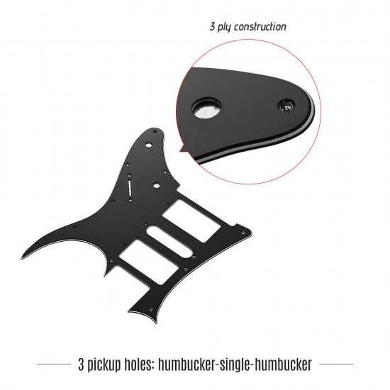 HSH Electric Guitar Pickguard PVC Pick Guard Scratch for Ibanez g250 Guitar Replacement Black 1 Ply HSH Electric Guitar Pickguard PVC Pick Guard Scratch for Ibanez g250 Guitar Replacement Black 1 Ply