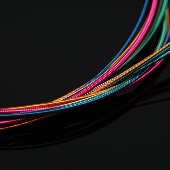 6pcs/Set Rainbow Colors Colorful Acoustic Guitar Strings Musical Instruments Replacement Steel Chord Wire 6pcs/Set Rainbow Colors Colorful Acoustic Guitar Strings Musical Instruments Replacement Steel Chord Wire