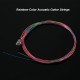 6pcs/Set Rainbow Colors Colorful Acoustic Guitar Strings Musical Instruments Replacement Steel Chord Wire 6pcs/Set Rainbow Colors Colorful Acoustic Guitar Strings Musical Instruments Replacement Steel Chord Wire