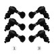6 Pieces Guitar Machine Heads Knobs String Tuning Peg Locking Tuners for Acoustic Electric Guitars 3L3R with Mounting Screws and Ferrules Black 6 Pieces Guitar Machine Heads Knobs String Tuning Peg Locking Tuners for Acoustic Electric Guitars 3L3R with Mounting Screws and Ferrules Black