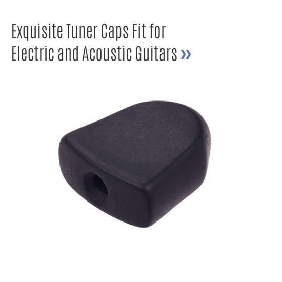 6PCS Tuning Peg Caps Polished Tuner Key Button Cap String Knob Handle with Screws Washer Parts for Acoustic and Electric Guitars Black 6PCS Tuning Peg Caps Polished Tuner Key Button Cap String Knob Handle with Screws Washer Parts for Acoustic and Electric Guitars Black