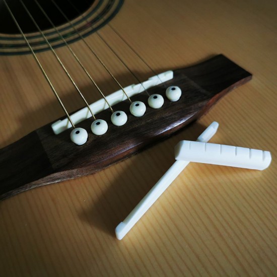 Guitar Saddle Nut White Cattle Bone for 41 Inch Folk Guitar Guitar Saddle Nut White Cattle Bone for 41 Inch Folk Guitar