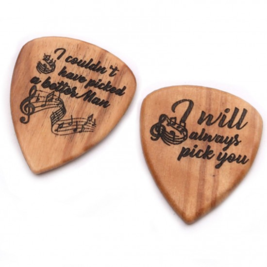 2 Pcs Wooden Guitar Picks with Box Wood Picks for Acoustic Electric Guitars Plectrum Bass Ukulele Musical Instrument Tool 2 Pcs Wooden Guitar Picks with Box Wood Picks for Acoustic Electric Guitars Plectrum Bass Ukulele Musical Instrument Tool