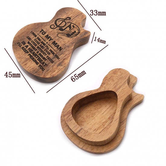 2 Pcs Wooden Guitar Picks with Box Wood Picks for Acoustic Electric Guitars Plectrum Bass Ukulele Musical Instrument Tool 2 Pcs Wooden Guitar Picks with Box Wood Picks for Acoustic Electric Guitars Plectrum Bass Ukulele Musical Instrument Tool