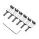 Electric Guitar Bridge Saddles With Wrench Electric Guitar Replacement Parts for ST Guitar 6Pcs Electric Guitar Bridge Saddles With Wrench Electric Guitar Replacement Parts for ST Guitar 6Pcs