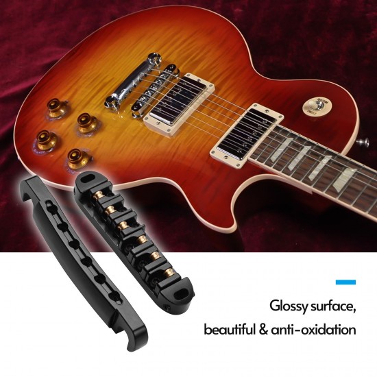 Guitar Roller Saddle Bridge Tailpiece Set with Studs/Wrenches Replacement for LP Electric Guitars Guitar Roller Saddle Bridge Tailpiece Set with Studs/Wrenches Replacement for LP Electric Guitars