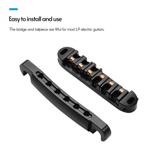 Guitar Roller Saddle Bridge Tailpiece Set with Studs/Wrenches Replacement for LP Electric Guitars Guitar Roller Saddle Bridge Tailpiece Set with Studs/Wrenches Replacement for LP Electric Guitars