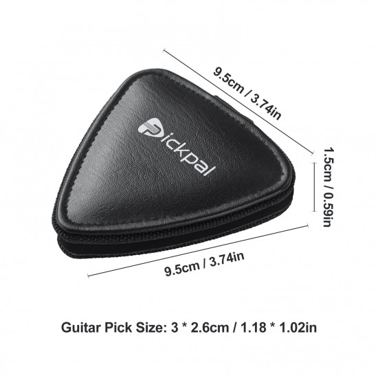 PICKPAL Guitar Picks Holder Case for Acoustic Electric Guitar Includes 12 PCS Guitar Picks Leather Guitar Plectrums Storage Pouch Guitar Pick Bag Gifts for Kids Friends Guitar Players PICKPAL Guitar Picks Holder Case for Acoustic Electric Guitar Includes 12 PCS Guitar Picks Leather Guitar Plectrums Storage Pouch Guitar Pick Bag Gifts for Kids Friends Guitar Players