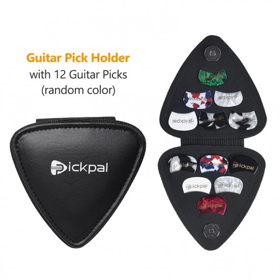 PICKPAL Guitar Picks Holder Case for Acoustic Electric Guitar Includes 12 PCS Guitar Picks Leather Guitar Plectrums Storage Pouch Guitar Pick Bag Gifts for Kids Friends Guitar Players PICKPAL Guitar Picks Holder Case for Acoustic Electric Guitar Includes 12 PCS Guitar Picks Leather Guitar Plectrums Storage Pouch Guitar Pick Bag Gifts for Kids Friends Guitar Players