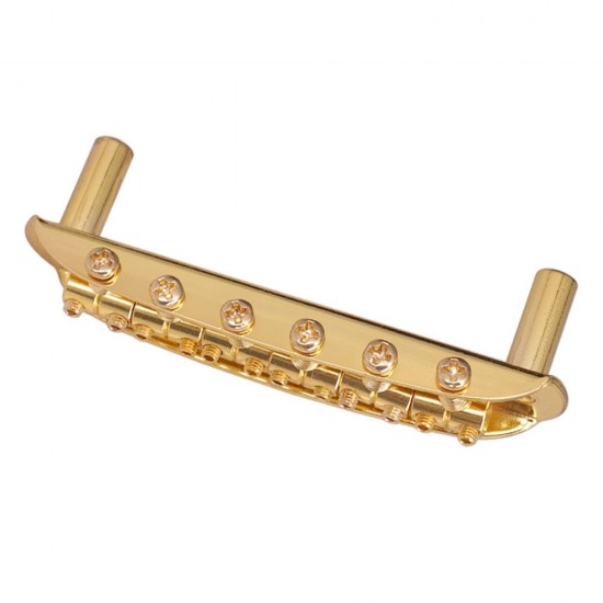 Electric Guitar Bridge Compatible with JM Series, Guitar Tailpiece Chrome Roller Saddles with 2 Screw Sleeves & 1.5mm Hexagonal Wrench Electric Guitar Bridge Compatible with JM Series, Guitar Tailpiece Chrome Roller Saddles with 2 Screw Sleeves & 1.5mm Hexagonal Wrench