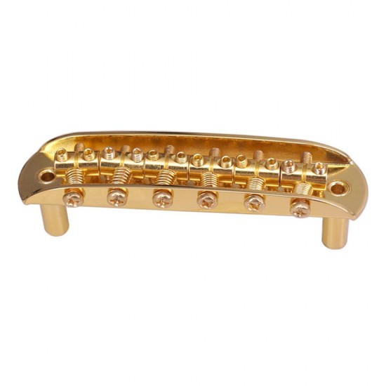 Electric Guitar Bridge Compatible with JM Series, Guitar Tailpiece Chrome Roller Saddles with 2 Screw Sleeves & 1.5mm Hexagonal Wrench Electric Guitar Bridge Compatible with JM Series, Guitar Tailpiece Chrome Roller Saddles with 2 Screw Sleeves & 1.5mm Hexagonal Wrench