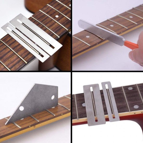 Stainless Steel Guitar Fret Polishing File Guitars Frets Leveling Ruler Fret Polishing Protection Gasket Guitar Repairing Tool Stainless Steel Guitar Fret Polishing File Guitars Frets Leveling Ruler Fret Polishing Protection Gasket Guitar Repairing Tool