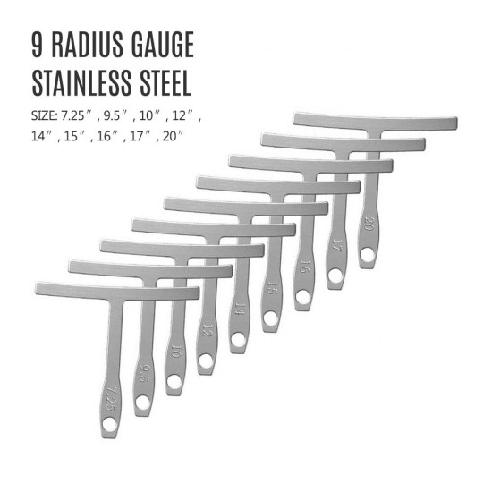 Guitar Luthier Tools Kit 9 Radius Gauge 32 Blades Feeler Gauge for Guitar Repairing Maintaining Guitar Luthier Tools Kit 9 Radius Gauge 32 Blades Feeler Gauge for Guitar Repairing Maintaining