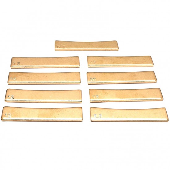 9Pcs Guitar Brass Radian Fret Inserts 7.25/9.5/10/12/14/15/16/17/20 Radius Fingerboard Fret Press Caul Insert for Acoustic/Electric Guitar Electric Bass 9Pcs Guitar Brass Radian Fret Inserts 7.25/9.5/10/12/14/15/16/17/20 Radius Fingerboard Fret Press Caul Insert for Acoustic/Electric Guitar Electric Bass