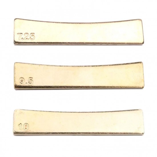 9Pcs Guitar Brass Radian Fret Inserts 7.25/9.5/10/12/14/15/16/17/20 Radius Fingerboard Fret Press Caul Insert for Acoustic/Electric Guitar Electric Bass 9Pcs Guitar Brass Radian Fret Inserts 7.25/9.5/10/12/14/15/16/17/20 Radius Fingerboard Fret Press Caul Insert for Acoustic/Electric Guitar Electric Bass