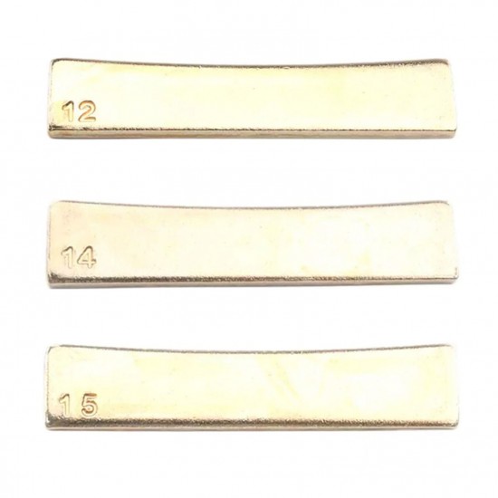 9Pcs Guitar Brass Radian Fret Inserts 7.25/9.5/10/12/14/15/16/17/20 Radius Fingerboard Fret Press Caul Insert for Acoustic/Electric Guitar Electric Bass 9Pcs Guitar Brass Radian Fret Inserts 7.25/9.5/10/12/14/15/16/17/20 Radius Fingerboard Fret Press Caul Insert for Acoustic/Electric Guitar Electric Bass