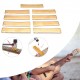 9Pcs Guitar Brass Radian Fret Inserts 7.25/9.5/10/12/14/15/16/17/20 Radius Fingerboard Fret Press Caul Insert for Acoustic/Electric Guitar Electric Bass 9Pcs Guitar Brass Radian Fret Inserts 7.25/9.5/10/12/14/15/16/17/20 Radius Fingerboard Fret Press Caul Insert for Acoustic/Electric Guitar Electric Bass