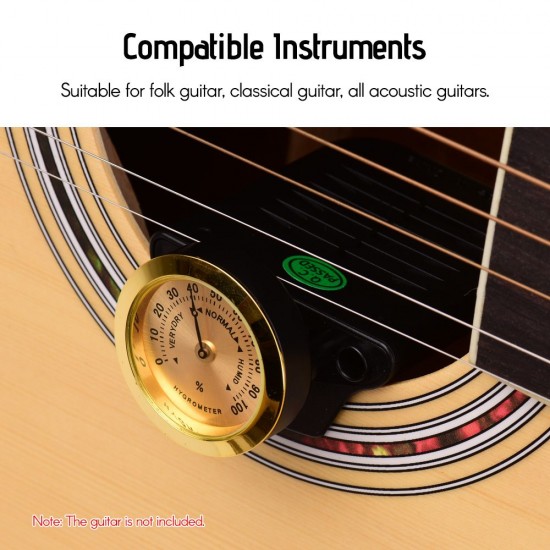 Universal Guitar Humidifier Portable Hygrometer ABS+Metal Material for Folk Guitar Classical Guitar All Acoustic Guitars Universal Guitar Humidifier Portable Hygrometer ABS+Metal Material for Folk Guitar Classical Guitar All Acoustic Guitars