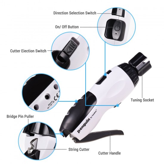 3-in-1 Multifunctional Restringing Tool Motorized String Winder Strings Cutter Bridge Pin Remover Built-in Rechargeable Battery for Electric Acoustic Guitar Bass Mandolin Ukelele 3-in-1 Multifunctional Restringing Tool Motorized String Winder Strings Cutter Bridge Pin Remover Built-in Rechargeable Battery for Electric Acoustic Guitar Bass Mandolin Ukelele