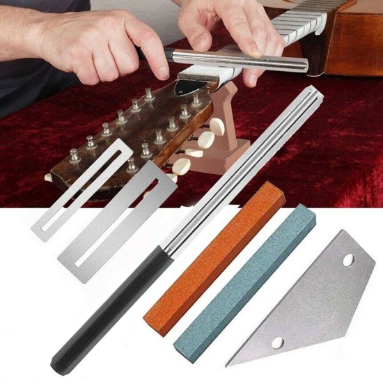 6Pcs Guitar Luthier Tool Kit Fret Crowning File Dressing Rocker Fingerboard Guard Grinding Stone 6Pcs Guitar Luthier Tool Kit Fret Crowning File Dressing Rocker Fingerboard Guard Grinding Stone