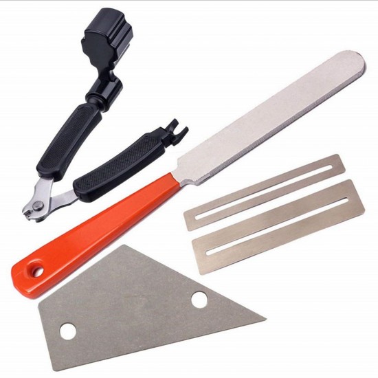 Guitar Repair Luthier Tools Kit Guitar Fret Crowning File 3 in 1 Guitar String Winder Cutter Fret Rocker Fingerboard Guard Grinding Stone Guitar Repair Luthier Tools Kit Guitar Fret Crowning File 3 in 1 Guitar String Winder Cutter Fret Rocker Fingerboard Guard Grinding Stone