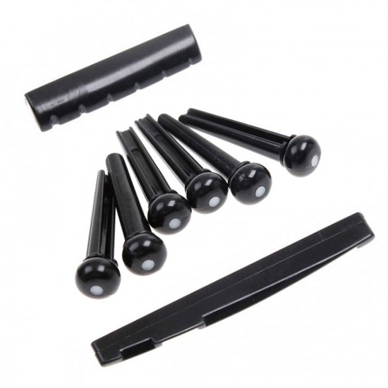 Classic Acoustic Guitar Bridge Pins Set Guitars Pins Saddle Nut Kit Guitar Parts Musical Instrument Accessory Classic Acoustic Guitar Bridge Pins Set Guitars Pins Saddle Nut Kit Guitar Parts Musical Instrument Accessory