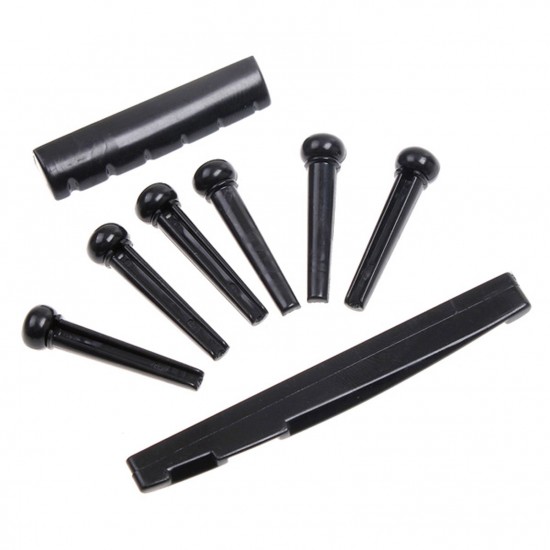 Classic Acoustic Guitar Bridge Pins Set Guitars Pins Saddle Nut Kit Guitar Parts Musical Instrument Accessory Classic Acoustic Guitar Bridge Pins Set Guitars Pins Saddle Nut Kit Guitar Parts Musical Instrument Accessory