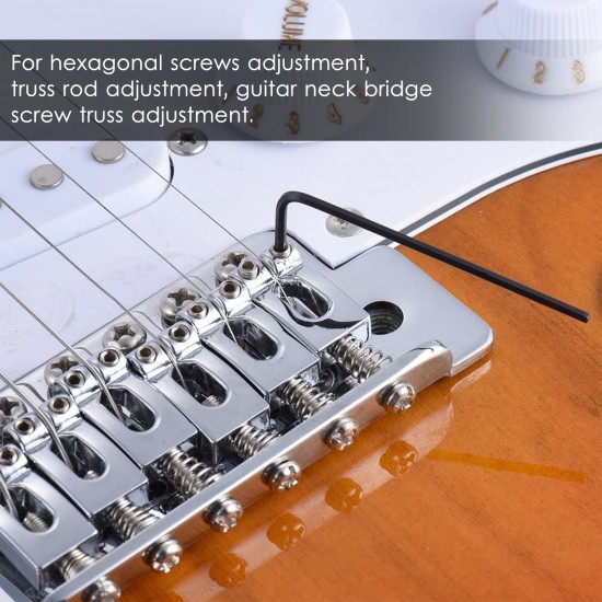 11pcs Guitar Wrenches Guitar Inner Hexagon Wrench Set with 4&5mm Lengthened Ball-end Hex Key Wrench Alan Wrenches 11pcs Guitar Wrenches Guitar Inner Hexagon Wrench Set with 4&5mm Lengthened Ball-end Hex Key Wrench Alan Wrenches