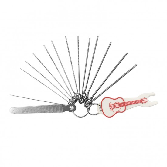 13 Sizes Guitar Nut Files with Bridge Pin Puller Remover Guitar Maintenance Repair Tool Kit for Electric Acoustric Guitar 13 Sizes Guitar Nut Files with Bridge Pin Puller Remover Guitar Maintenance Repair Tool Kit for Electric Acoustric Guitar