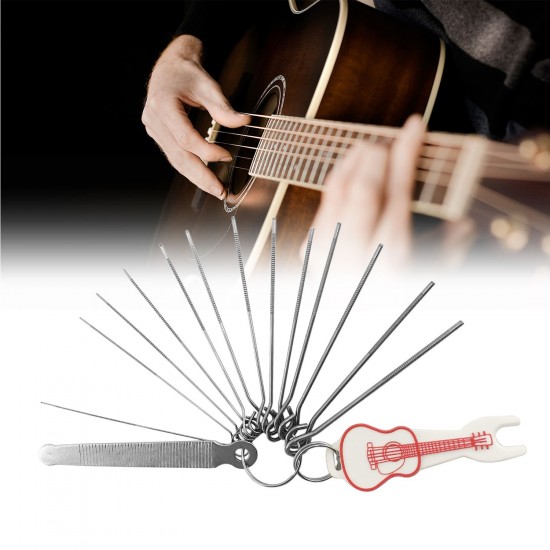 13 Sizes Guitar Nut Files with Bridge Pin Puller Remover Guitar Maintenance Repair Tool Kit for Electric Acoustric Guitar 13 Sizes Guitar Nut Files with Bridge Pin Puller Remover Guitar Maintenance Repair Tool Kit for Electric Acoustric Guitar
