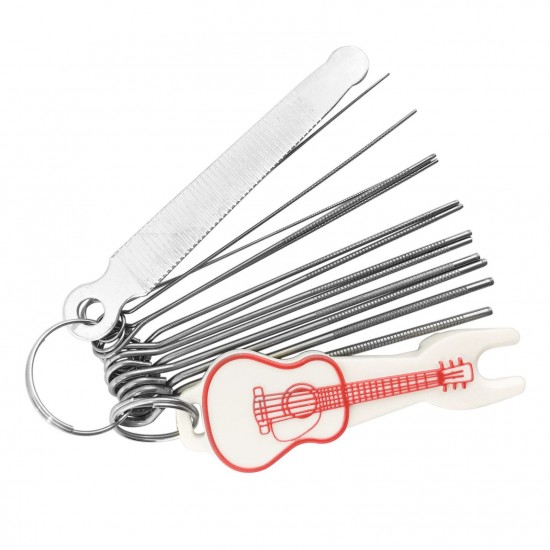 13 Sizes Guitar Nut Files with Bridge Pin Puller Remover Guitar Maintenance Repair Tool Kit for Electric Acoustric Guitar 13 Sizes Guitar Nut Files with Bridge Pin Puller Remover Guitar Maintenance Repair Tool Kit for Electric Acoustric Guitar