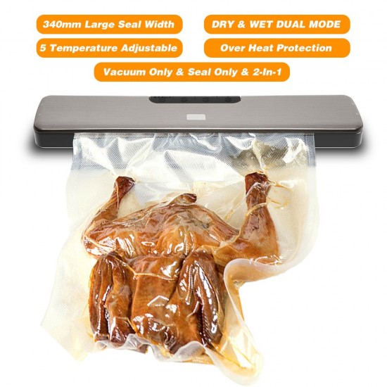 Vacuum Sealer Machine Automatic Vacuum Air Sealing System with 15 Sealing Bags For for Food Preservation Storage Saver Vacuum Sealer Machine Automatic Vacuum Air Sealing System with 15 Sealing Bags For for Food Preservation Storage Saver
