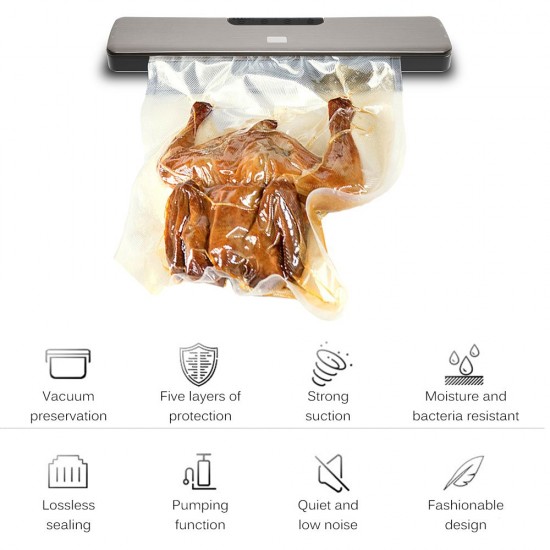 Vacuum Sealer Machine Automatic Vacuum Air Sealing System with 15 Sealing Bags For for Food Preservation Storage Saver Vacuum Sealer Machine Automatic Vacuum Air Sealing System with 15 Sealing Bags For for Food Preservation Storage Saver