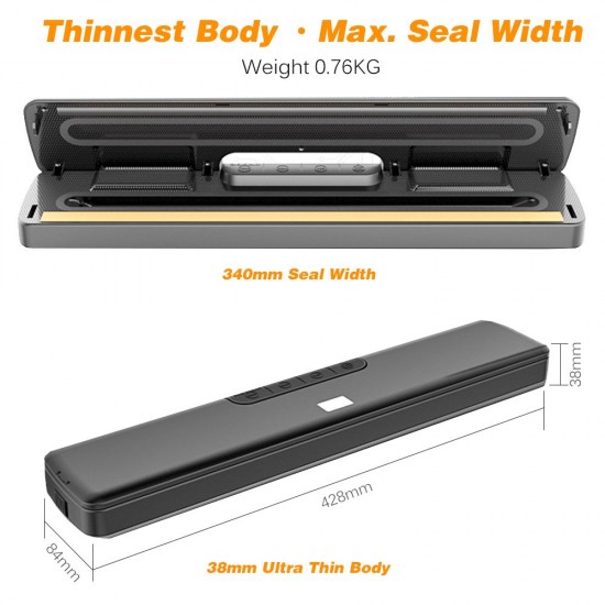 Vacuum Sealer Machine Automatic Vacuum Air Sealing System with 15 Sealing Bags For for Food Preservation Storage Saver Vacuum Sealer Machine Automatic Vacuum Air Sealing System with 15 Sealing Bags For for Food Preservation Storage Saver